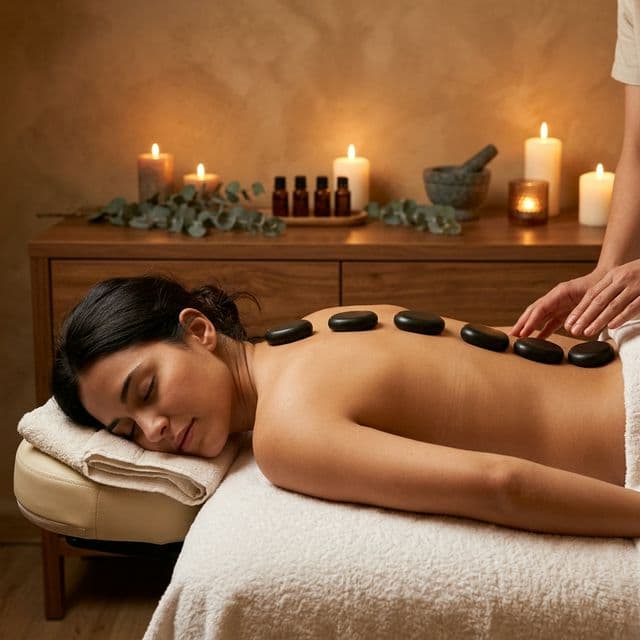 Massage aux pierres chaudes